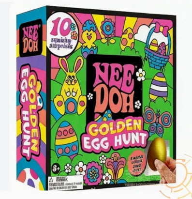Golden Egg Hunt Blind Box — 10 Squishy Surprise Fidget Toys