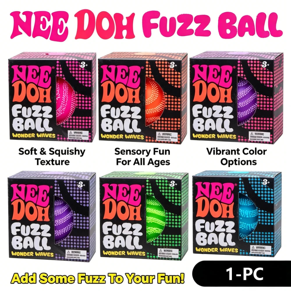 Nee Doh Fuzz Ball — Blind Box Squishy Stress Relief Toy (Single)