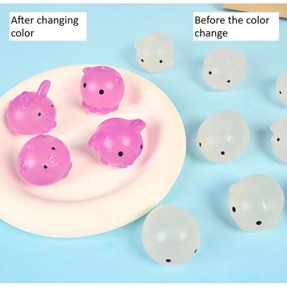 Colour-Changing Hedgehog Squishy — Kawaii Fidget Toy (5 or 10 Pack)