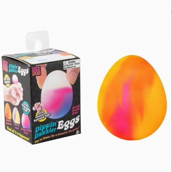Nee Doh Dippin Dazzler Egg — Water-Activated Colour Changing Squishy
