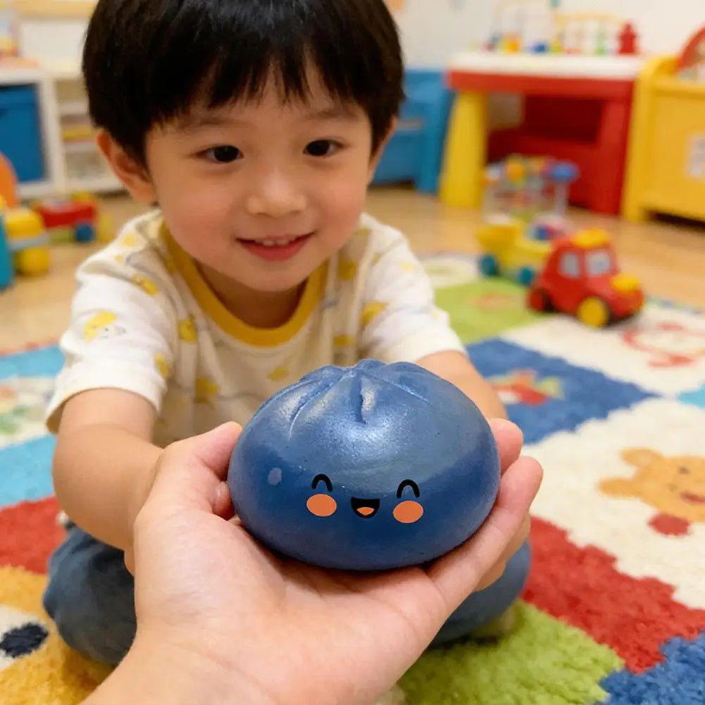 Glitter Bao Bun Squishy — Slow Rise Steamed Dumpling Stress Ball