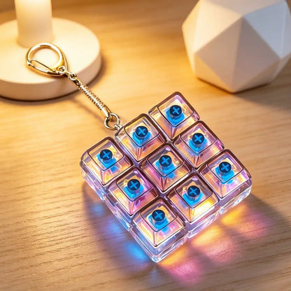 Mini LED Keyboard Clicker Keychain — Satisfying Fidget Toy for Kids & Adults