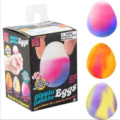 Nee Doh Dippin Dazzler Egg — Water-Activated Colour Changing Squishy