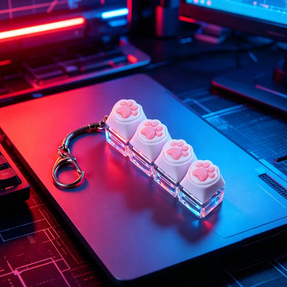 Mini LED Keyboard Clicker Keychain — Satisfying Fidget Toy for Kids & Adults