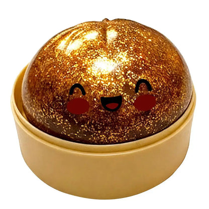 Glitter Bao Bun Squishy — Slow Rise Steamed Dumpling Stress Ball
