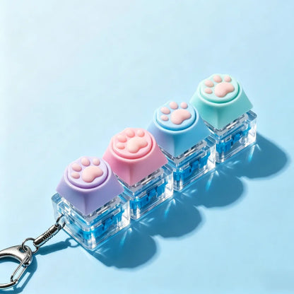 Mini LED Keyboard Clicker Keychain — Satisfying Fidget Toy for Kids & Adults
