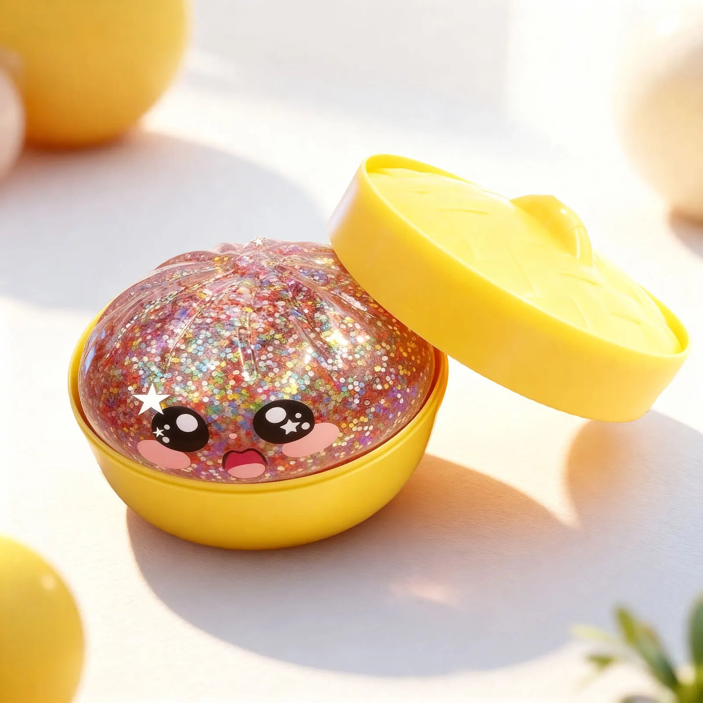 Glitter Dumpling Squishy Toy — Slow Rise Sensory Fidget Ball