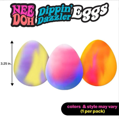 Nee Doh Dippin Dazzler Egg — Water-Activated Colour Changing Squishy