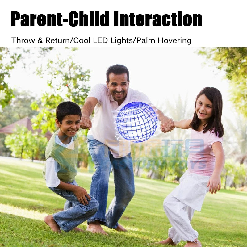Cosmic Hover Ball — 360° Spinning LED Globe Toy