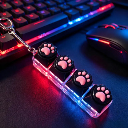 Mini LED Keyboard Clicker Keychain — Satisfying Fidget Toy for Kids & Adults