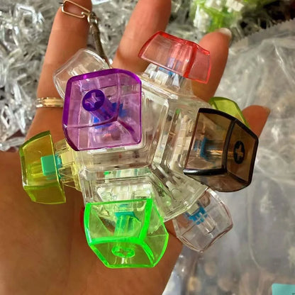 Mini LED Keyboard Clicker Keychain — Satisfying Fidget Toy for Kids & Adults
