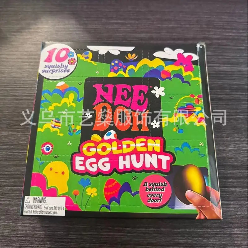Golden Egg Hunt Blind Box — 10 Squishy Surprise Fidget Toys
