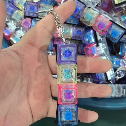Mini LED Keyboard Clicker Keychain — Satisfying Fidget Toy for Kids & Adults